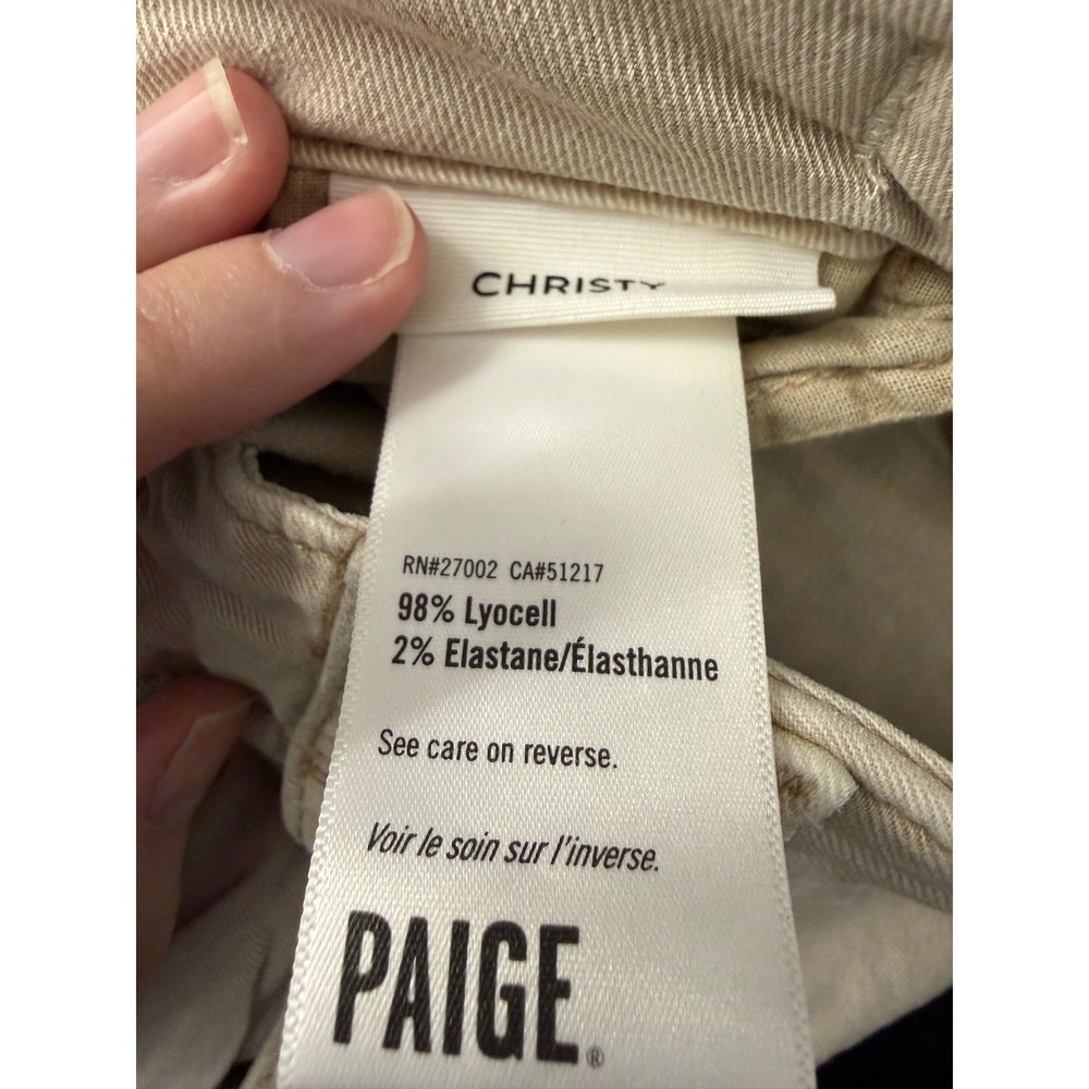 Paige Christy Tan Khaki Drawstring‎ Jogger Pants 31 5659G42-8093 Lyocell Blend - Picture 6 of 9
